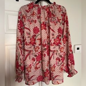 High mock neck blouse